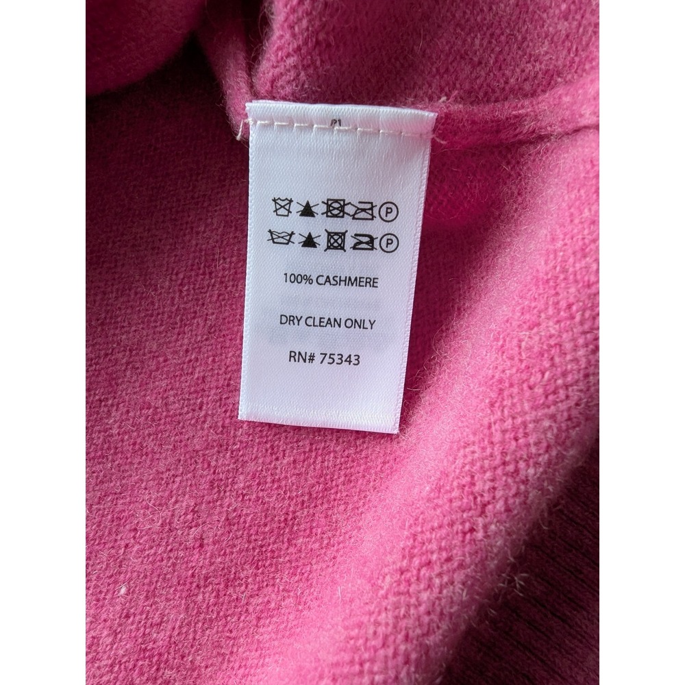 Tahari Cashmere Sweater Women S Pink V-Neck Pullover Feminine Luxury Preppy Soft - Picture 5 of 8